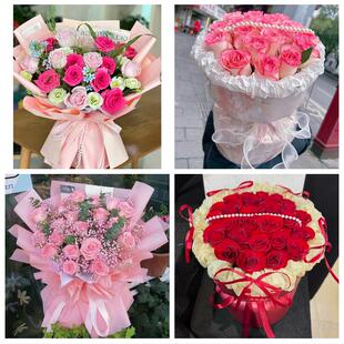 包头市东河昆都仑青山石拐区鲜花店同城送女朋友闺蜜女神节红玫瑰