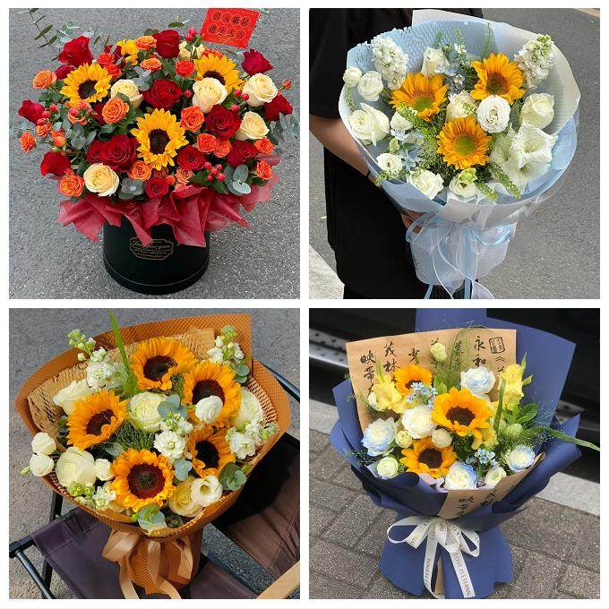 湛江市赤坎霞山区坡头麻章区鲜花店同城配送玫瑰向日葵男女友生日
