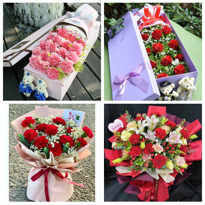 上海市奉贤区柘林海湾镇海港同城鲜花店38节送长辈女士康乃馨百合