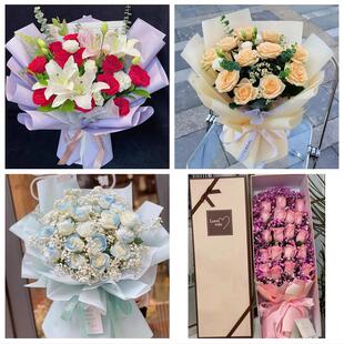 北京市平谷区密云区延庆区县同城鲜花店情人节表白送玫瑰花束礼盒