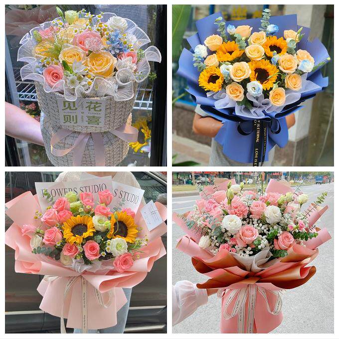 送衡水市阜城县冀州市深州市花店同城送男女友领导玫瑰混搭鲜花束