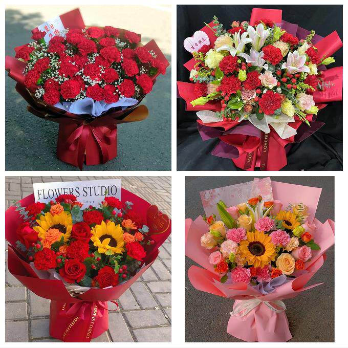 黔西南州兴义市兴仁县普安县同城鲜花店38节送长辈女士康乃馨百合