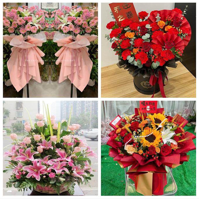 北京市石景山区鲁谷八宝山老山同城鲜花店大麦开业花篮送新店开张