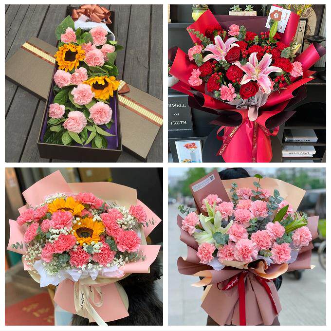 北京大兴区亦庄黄村旧宫瀛海鲜花店同城送婆婆岳母亲节康乃馨花束
