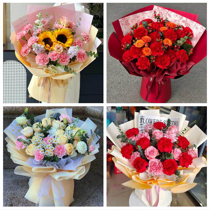 送绥化市庆安县明水县绥棱县同城鲜花店38节送长辈女士康乃馨百合