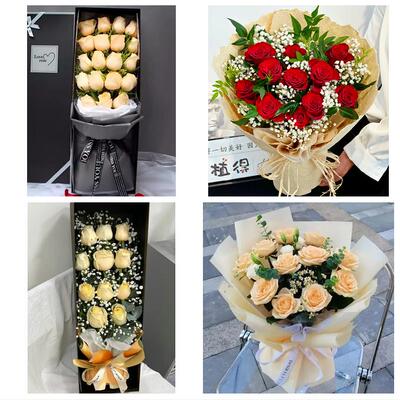 洛阳市老城西工区瀍河涧西区同城鲜花店情人节表白送玫瑰花束礼盒