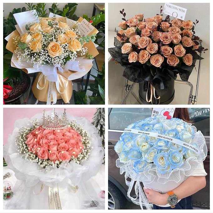 上海市浦东新区周浦新场大团镇鲜花店同城配送情人节玫瑰花束礼盒