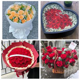 新乡市封丘长垣卫辉县辉县市花店同城配送女友生日情人节玫瑰花束