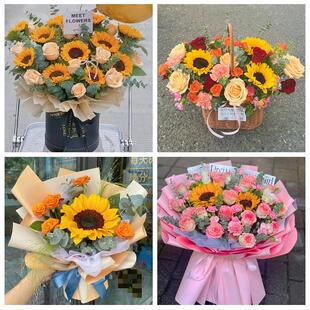 成人礼高考毕业向日葵花束湖南郴州汝城桂东安仁县资兴市同城花店
