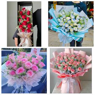 天津市河西区友谊路天塔尖山花店同城配送女友生日情人节玫瑰花束