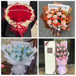 上海市崇明县城桥镇堡镇附近鲜花店同城送女朋友闺蜜女神节红玫瑰