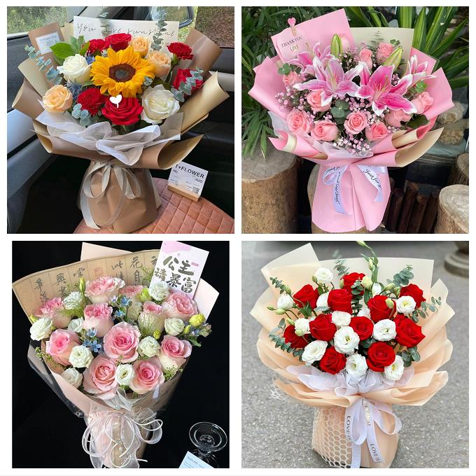 上海市金山区石化朱泾枫泾镇鲜花店同城送女朋友玫瑰混搭生日花束