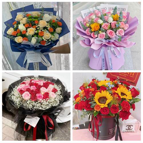 上海市松江区新浜叶榭小昆山花店同城送男女友领导玫瑰混搭鲜花束