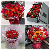 北京市昌平区沙河城南回龙观同城鲜花店订38妇女节康乃馨百合花束