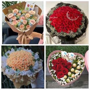 山西太原清徐阳曲娄烦县古交市同城鲜花店订33朵玫瑰送情人女朋友