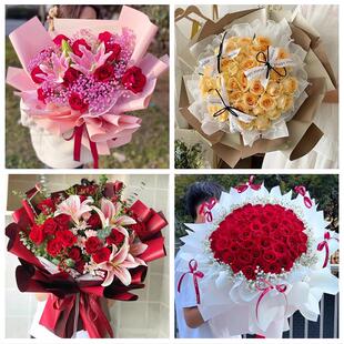 北京市顺义区旺泉高丽营镇李桥同城鲜花店订33朵玫瑰送情人女朋友