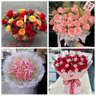 安徽阜阳颍州颍东颍泉区界首市同城花店情人节送女友老婆玫瑰鲜花