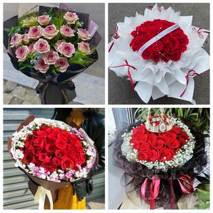 送长春市绿园区双阳区农安县鲜花店同城送女朋友闺蜜女神节红玫瑰