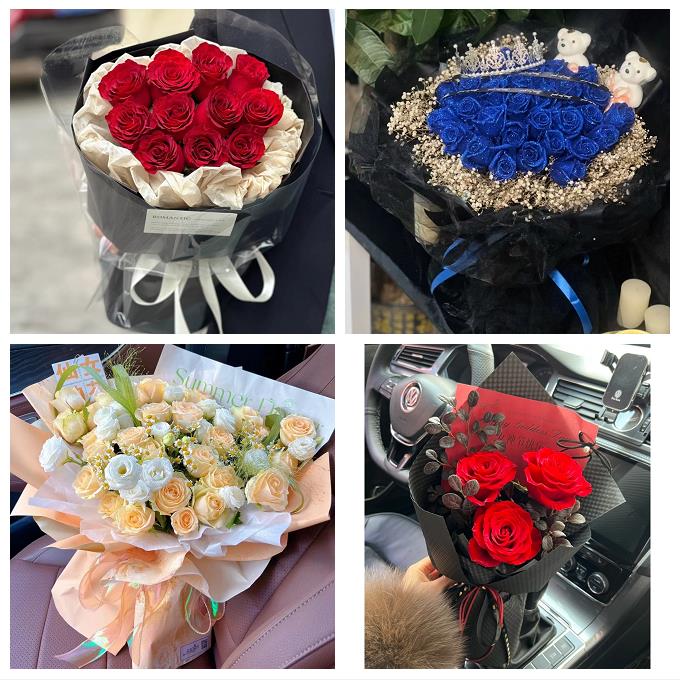 山西阳泉城区矿区郊区平定盂县同城鲜花店七夕玫瑰花束送男女朋友