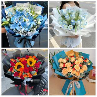 送上海市杨浦区四平路控江路同城鲜花店父亲节向日葵花束男士生日
