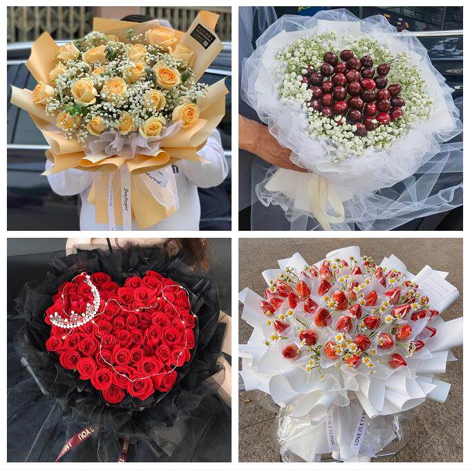 云南昆明市富民宜良石林嵩明县同城鲜花店玫瑰草莓花束送女友闺蜜