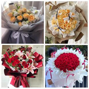 河北邯郸市峰峰矿区肥乡永年区同城鲜花店订33朵玫瑰送情人女朋友