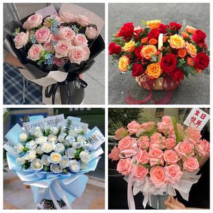 河南驻马店市汝南县遂平新蔡县同城花店情人节送女友老婆玫瑰鲜花