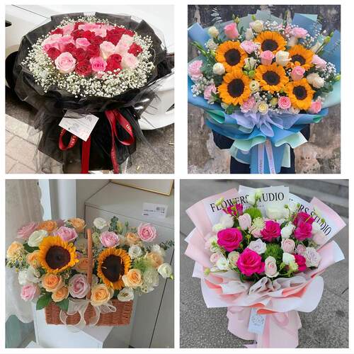 南充南部营山蓬安仪陇西充县花店同城送男女友领导玫瑰混搭鲜花束