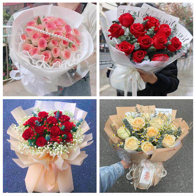 安徽六安市霍邱舒城金寨霍山县同城鲜花店38女神节红玫瑰花束礼盒