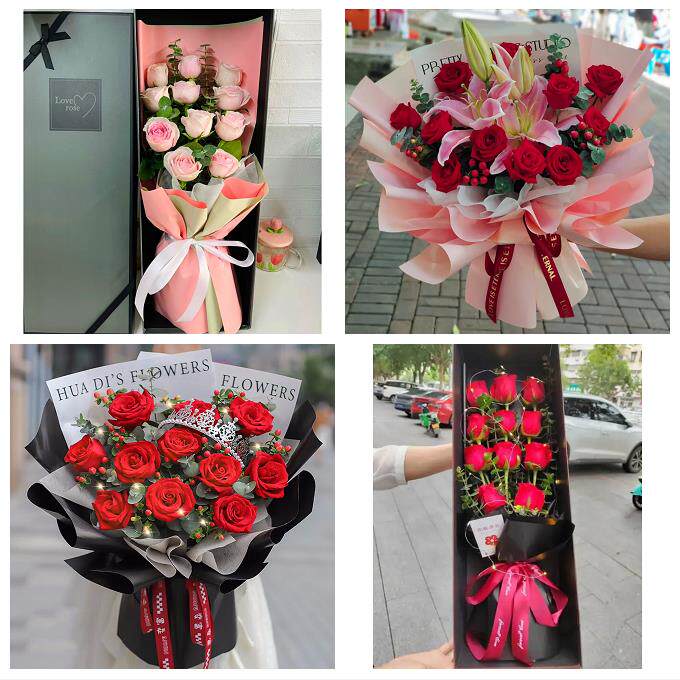 北京市石景山区鲁谷八宝山老山鲜花店同城配送女神节玫瑰花束礼盒