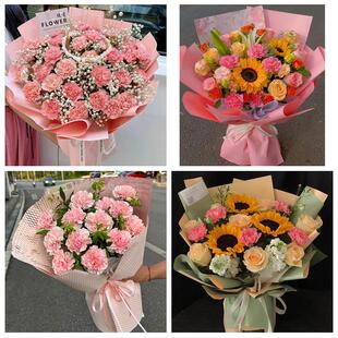 平凉市崇信华亭县庄浪静宁县同城鲜花店38节送长辈女士康乃馨百合