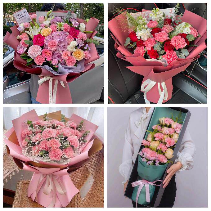 宝鸡市岐山县扶风县眉县陇县同城鲜花店订38妇女节康乃馨百合花束