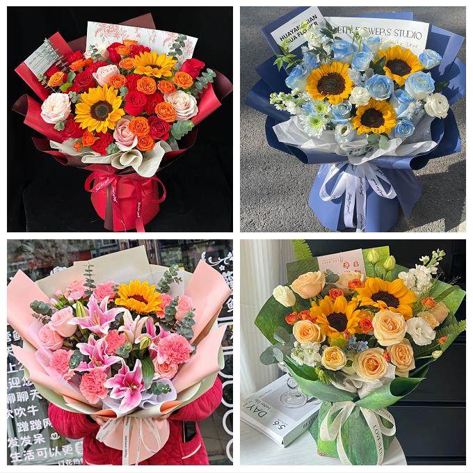 铜陵市铜官义安区郊区枞阳县鲜花店同城配送玫瑰向日葵男女友生日