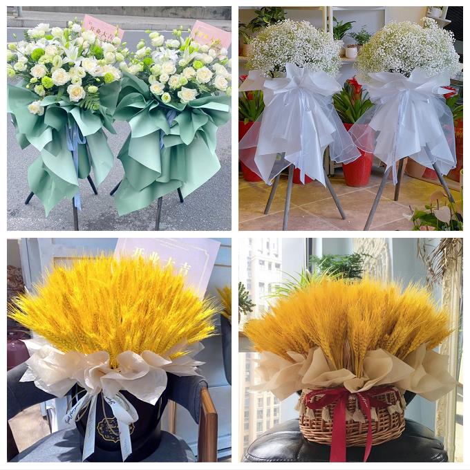 鹤岗市东山兴山区萝北绥滨县同城鲜花店公司乔迁会展开张开业花篮