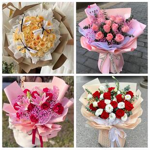 四川成都都江堰彭州邛崃崇州市同城鲜花店订33朵玫瑰送情人女朋友