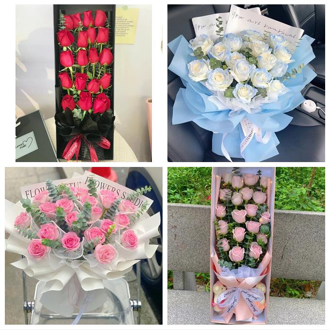 上海静安区天目西路北站江宁路同城花店订玫瑰生日鲜花送老婆女友