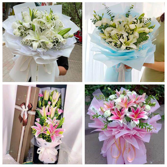 连云港市东海县灌云县灌南县鲜花店同城配送老婆香水百合玫瑰花束