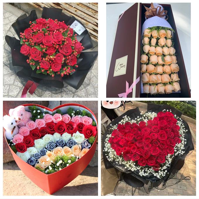 湖北宜昌市西陵区伍家岗点军区鲜花店同城配送媳妇女友圣诞节玫瑰