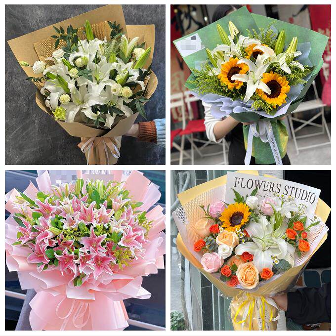 陕西宝鸡市渭滨金台陈仓区眉县鲜花店同城送玫瑰香水百合生日花束