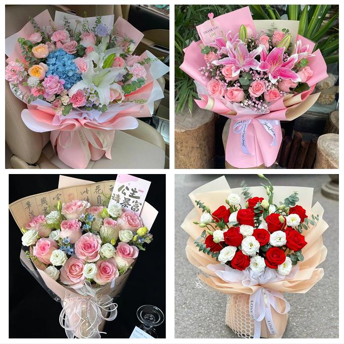 送崇左市大新县天等县凭祥市鲜花店同城送女朋友玫瑰混搭生日花束