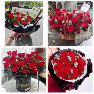 保定市涞水阜平徐水区定兴县花店同城配送女友生日情人节玫瑰花束