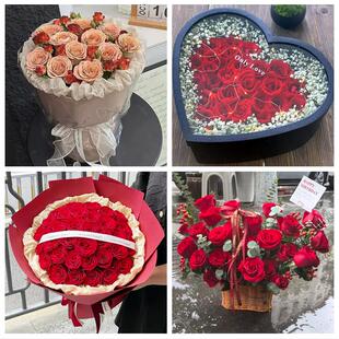 送晋城市陵川县泽州县高平市花店同城配送女友生日情人节玫瑰花束