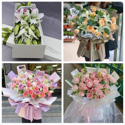 玫瑰香水百合送老婆朋友生日广元市利州昭化朝天区旺苍县同城花店