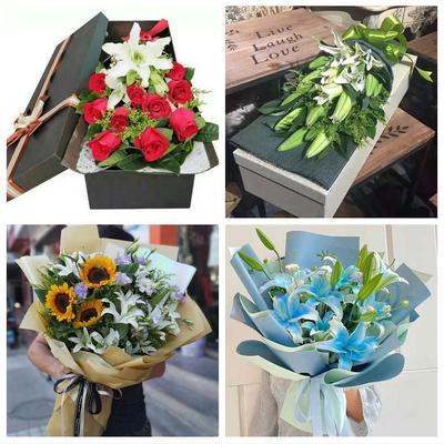 天津市北辰区广源天穆镇北仓镇同城鲜花店送老婆玫瑰百合生日花束