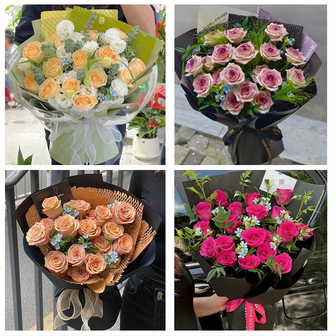 龙岩市新罗永定区长汀上杭县鲜花店卡布碎冰蓝紫玫瑰花束同城配送