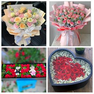 山西晋城市城区沁水县阳城县花店同城配送女友生日情人节玫瑰花束