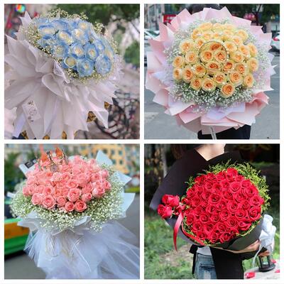 送上海市长宁区仙霞新村虹桥鲜花店同城送女朋友闺蜜女神节红玫瑰