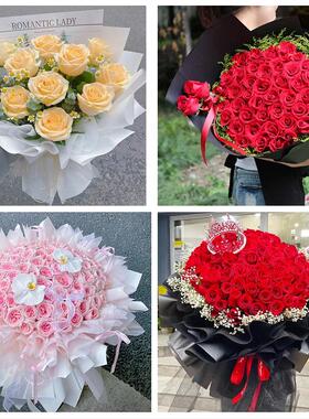忻州市忻府区定襄五台县代县鲜花店同城送女朋友闺蜜女神节红玫瑰