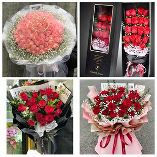 安徽淮北市杜集相山烈山区濉溪同城鲜花店订33朵玫瑰送情人女朋友