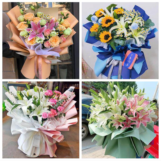 淄博市周村区桓台高青沂源县鲜花店同城配送老婆香水百合玫瑰花束